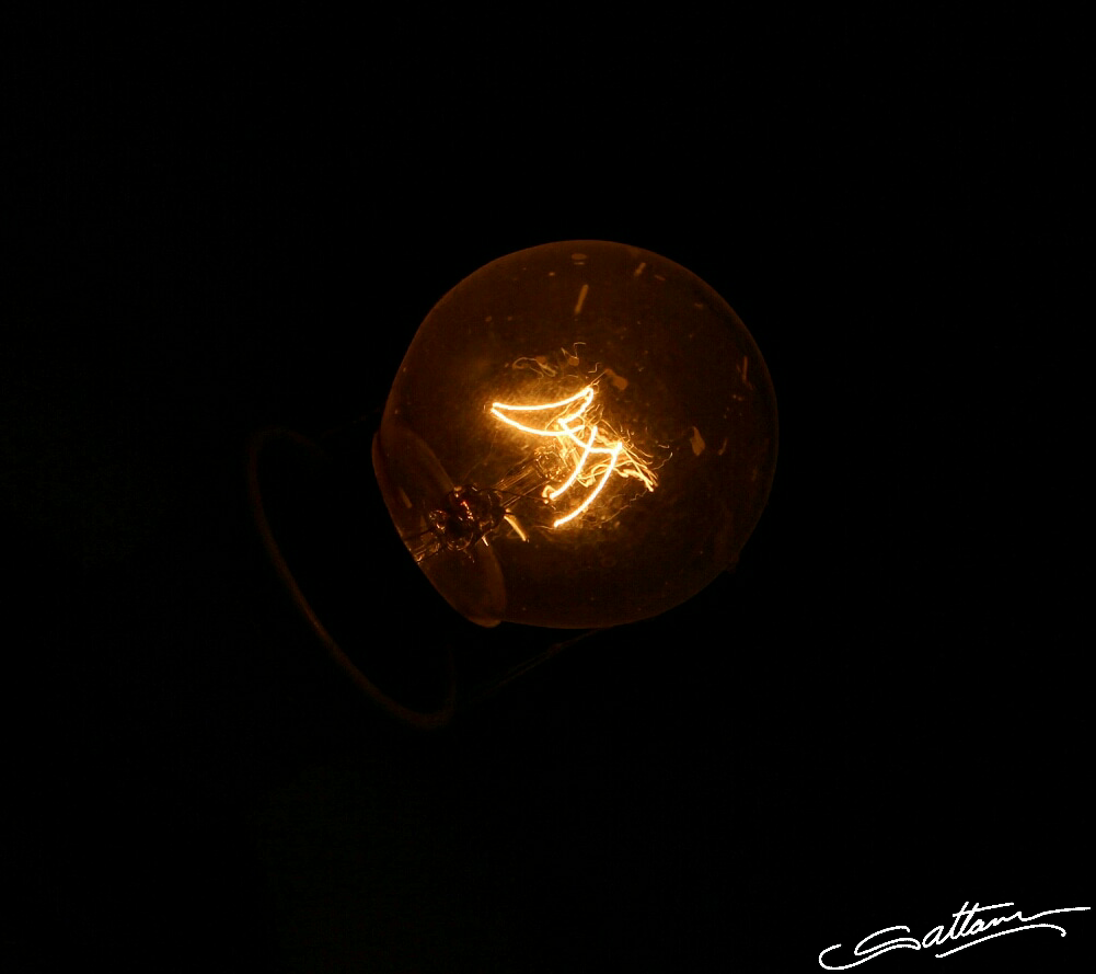 Photo of an Tungsten filament electric bulb. Sattam photography. 