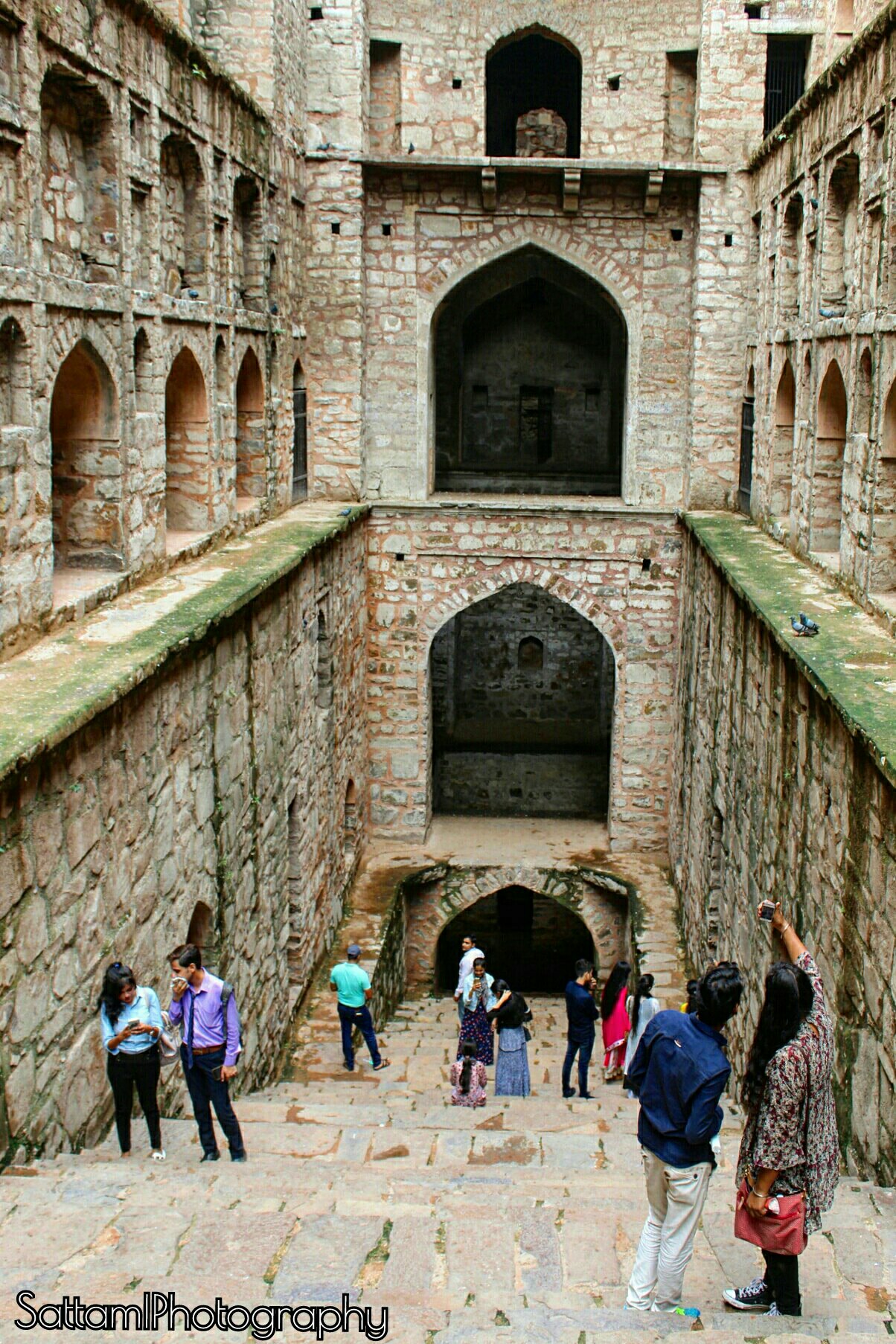 Agrasen ki Baoli. Green Moss. Sattam Photography. 